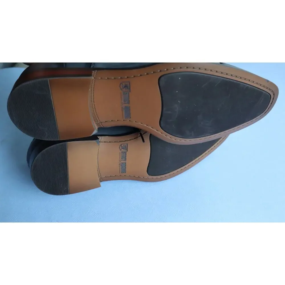 NEW Stacy Adams Kallum Cap Toe Dress Shoes Burnished Gray Mens 8.5 M Work